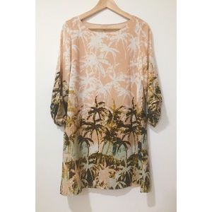 Dreamy Palm Tree Shift Dress